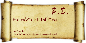 Petróczi Dóra névjegykártya